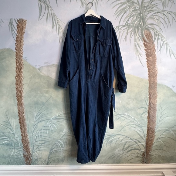 Banana Republic Denim - Banana Republic Navy jeans, Jumpsuit with Chest Pockets, size XL